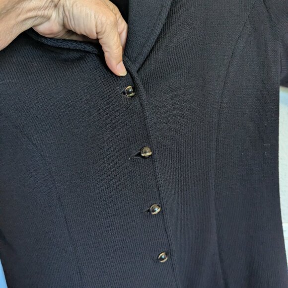 St. John Black Tailored Blazer | 10 | Made in USA | EUC | Quiet Luxury Classic - Picture 5 of 9